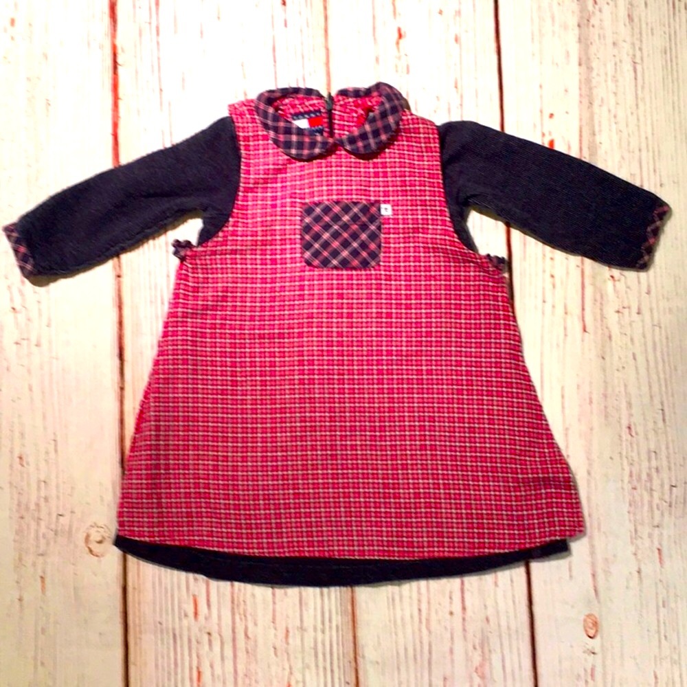 Tommy Hilfiger Pinafore Dress Plaid Flannel